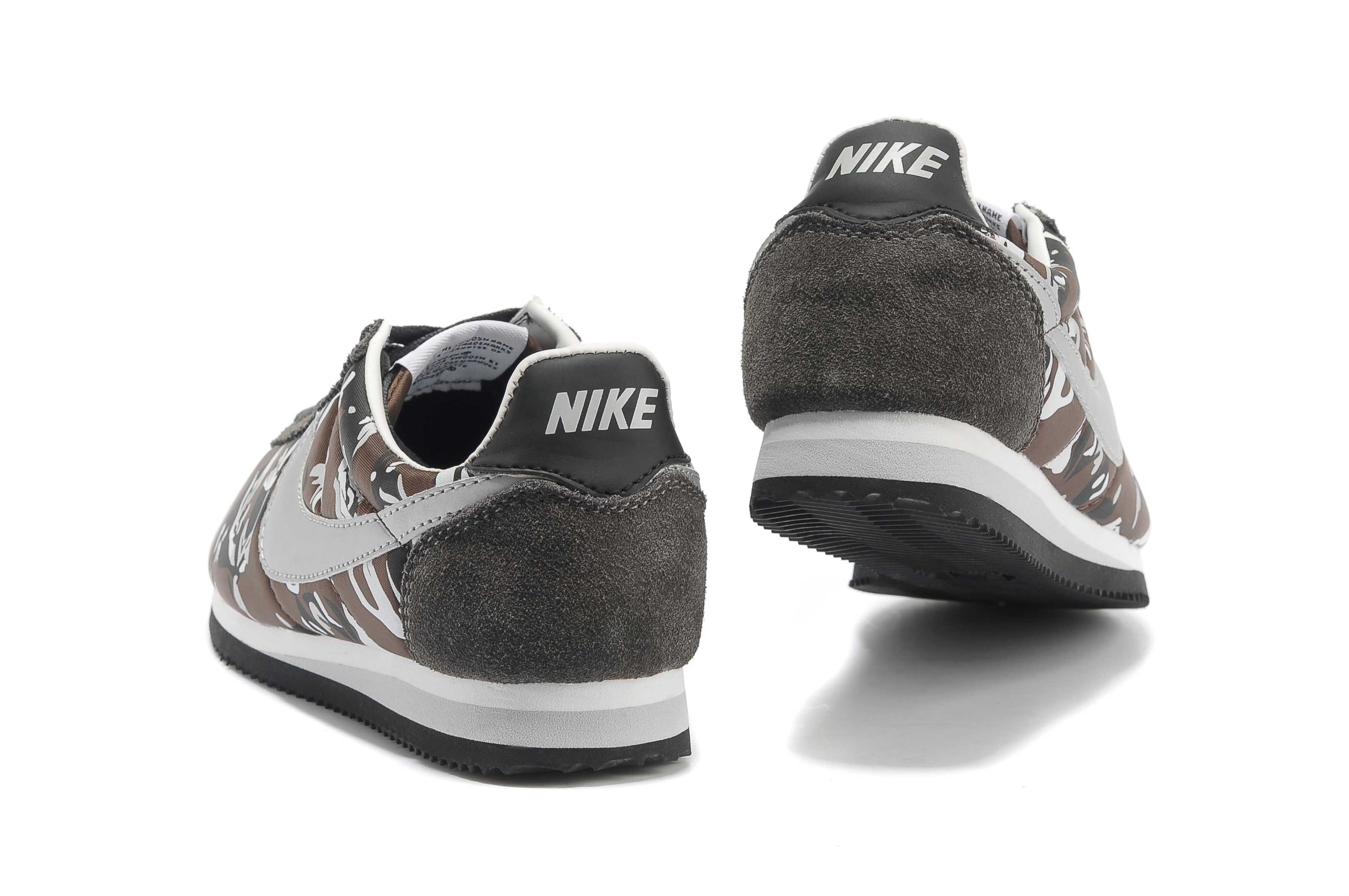 NIKE CORTEZ NYLON PRM femme nike cortez vintage nylon Grey Camouflage de la Chine moins cher